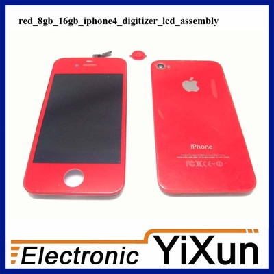Good Quality Digitizer Assembly Replacement Kits Red LCD IPhone 4 OEM Parts Sales