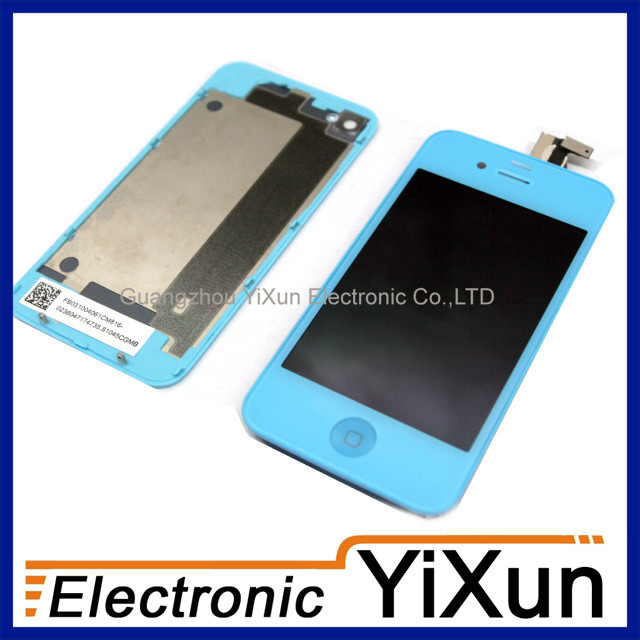  with Digitizer Assembly Replacement Kits Blue for IPhone 4 OEM Parts