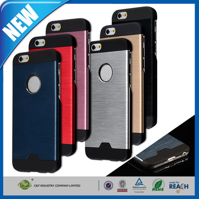 Good Quality Hard TPU iPhone 6 Plus Protective Case Brushed Plastic Double Layer Sales