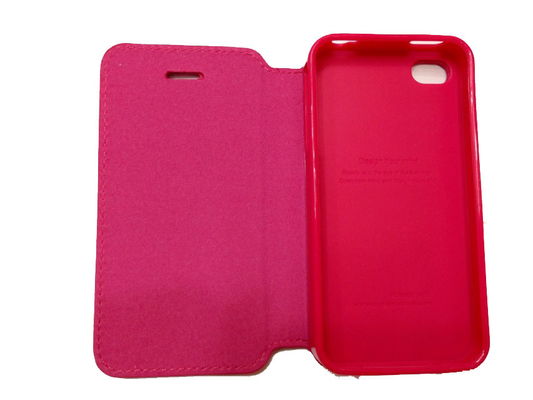 Good Quality PU Leather Cellphone Case Red Soft Plastic For iPhone 5s / iPhone 5c Sales