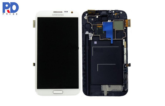 Good Quality White HD Samsung Note 2 LCD Screen Replacement , 5.5 inch Super Amoled Screen Sales
