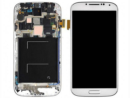 Good Quality 5 Inches Samsung LCD  Screen with frame For S4 i9500 LCD With Digitizer white Sales