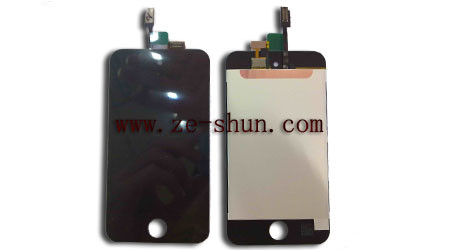 Good Quality No light spot Apple IPod Spare Parts for ipod touch 4 LCD complete black Sales