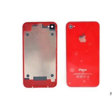 Good Quality Conversion kit Mobile Iphone 4S Repair Parts Red Back Cover / Glass Sales