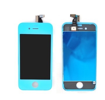 Good Quality Iphone 4 OEM Parts Conversion Kit for Cellphone LCD touch assemly Front Cover Blue Repair Parts Sales
