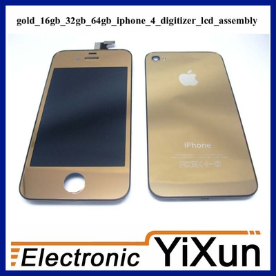 Good Quality LCD with Digitizer Assembly Replacement Kits Gold IPhone 4 OEM Parts Sales