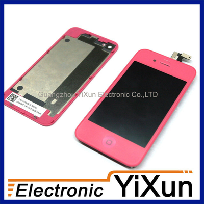 Good Quality LCD with Digitizer Assembly Replacement Kits Pink for IPhone 4 OEM Parts Sales